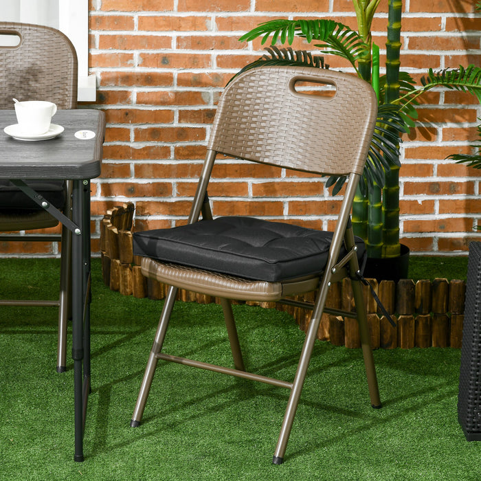 Outdoor Chair Comfort Pad - 40x40cm Garden Seat Cushion with Secure Ties - Ideal for Patio Dining and Seating Enhancement