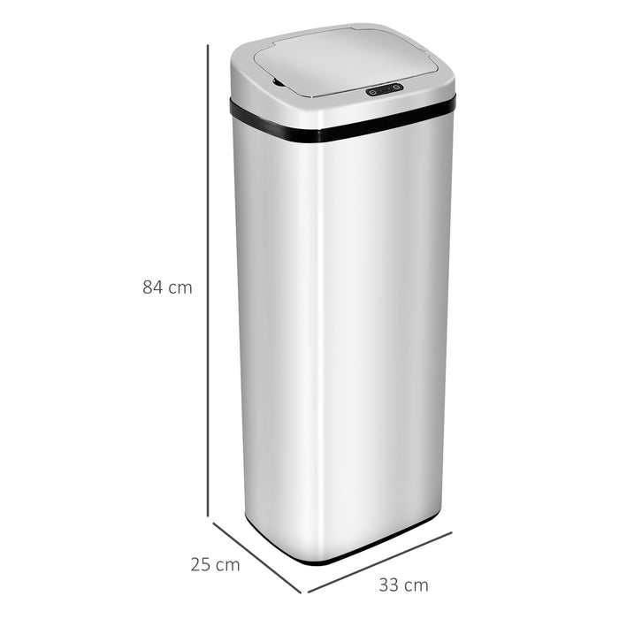 Infrared Touchless 50L Dustbin - Automatic Motion Sensor Stainless Steel Trash Can - Hygienic Waste Solution for Home and Office