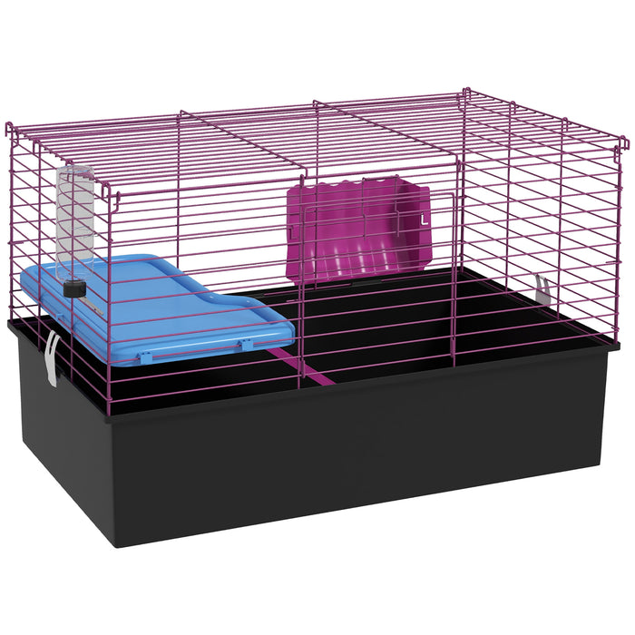 Dwarf Hamster Habitats - Sturdy Metal Cage with Tunnels, Water Bottle, and Food Dish - Ideal for Small Rodents and Pet Entertainment