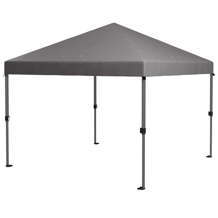 Pop Up Gazebo 3x3m - Easy One-Person Setup Marquee Party Tent with 1-Button Push, Adjustable Legs - Includes Stakes & Ropes for Stability