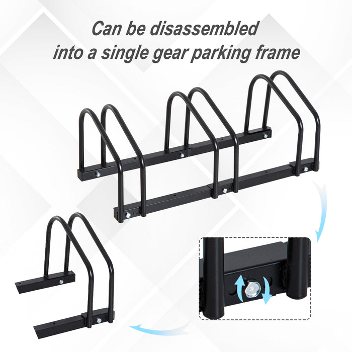 Bicycle Parking Stand - Secure Floor/Wall Mount Cycle Rack with Locking Feature, 76x33x27 Inches - Ideal for Organizing Garage Space & Protecting Bikes