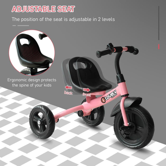 Baby Kids Children Toddler Tricycle Ride on Trike W/ 3 Wheels Pink HOMCOM
