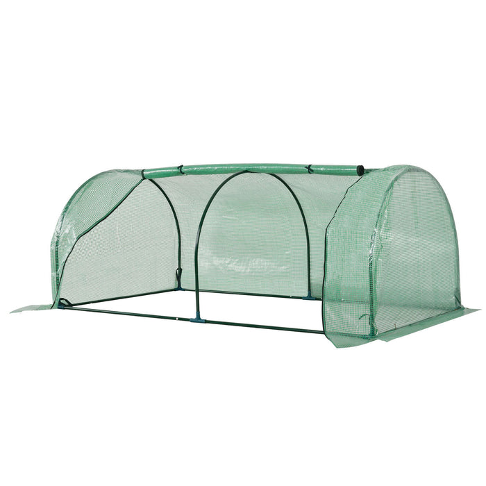 Greenhouse Tunnel for Garden Growth - Steel-Framed Outdoor Growing Shelter with PE Cover - Ideal for Protecting Plants & Jumpstarting Seedlings