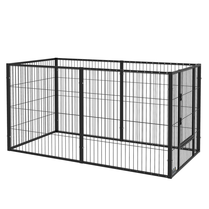 Heavy Duty 6-Panel Pet Playpen 82.5-150 cm x 81 cm - Adjustable Exercise Enclosure for Dogs - Ideal for Small to Medium Breeds