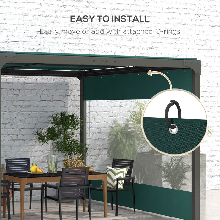 Replacement Pergola Panels in Green, Set of Two, 3 x 2m Size - Durable Outdoor Shade and Privacy Solution for Garden Structures