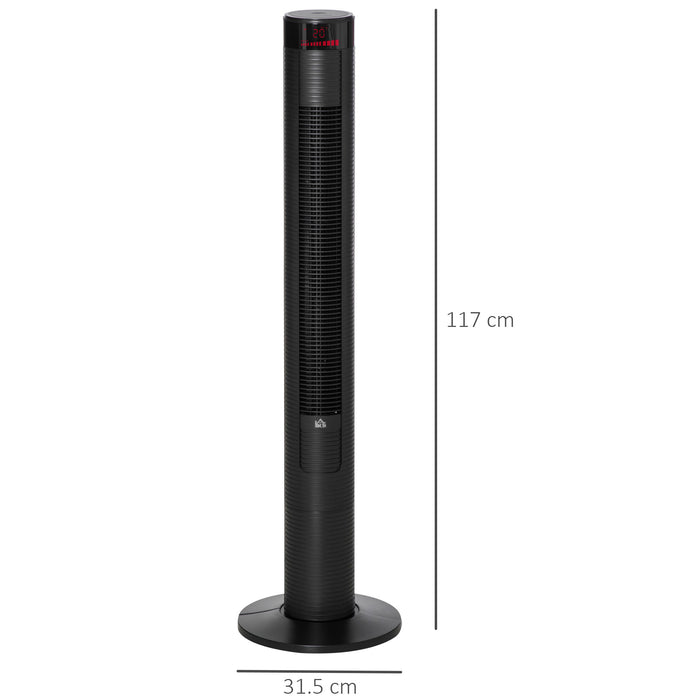 46" Tower Fan with Remote - 12-Hour Timer, 3-Speed Selection, 4 Cooling Modes, Quiet Operation - Ideal Electric Standing Fan for Home, Bedroom, Office