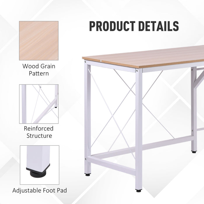 L-Shape Corner Gaming Desk - Spacious PC Workstation with Triple Worktop for Writing and Computing - Ideal for Home Office, 76x150cm Oak Finish