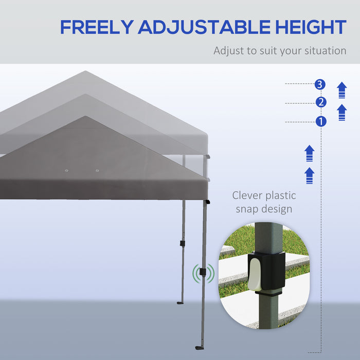 Pop Up Gazebo 3x3m - Easy One-Person Setup Marquee Party Tent with 1-Button Push, Adjustable Legs - Includes Stakes & Ropes for Stability