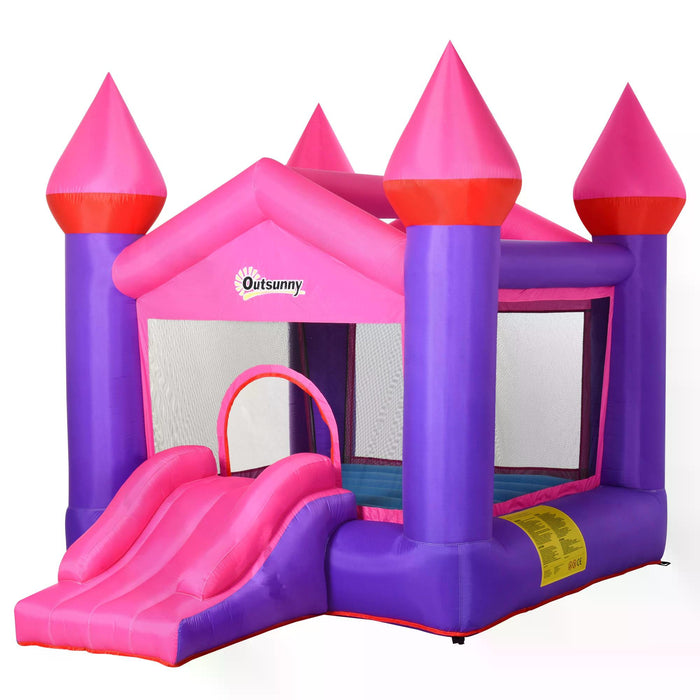 Kids Bounce Castle House - Inflatable Trampoline and Slide Combo with Inflator - Perfect Play Area for Children Aged 3-12 Years, Multicolor, Large Size 3.5 x 2.5 x 2.7m