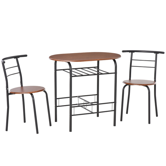 MDF 2 Person Dining Set - Compact 2-Seater Bar Stool and Table Combination - Ideal for Small Spaces and Couples Dining