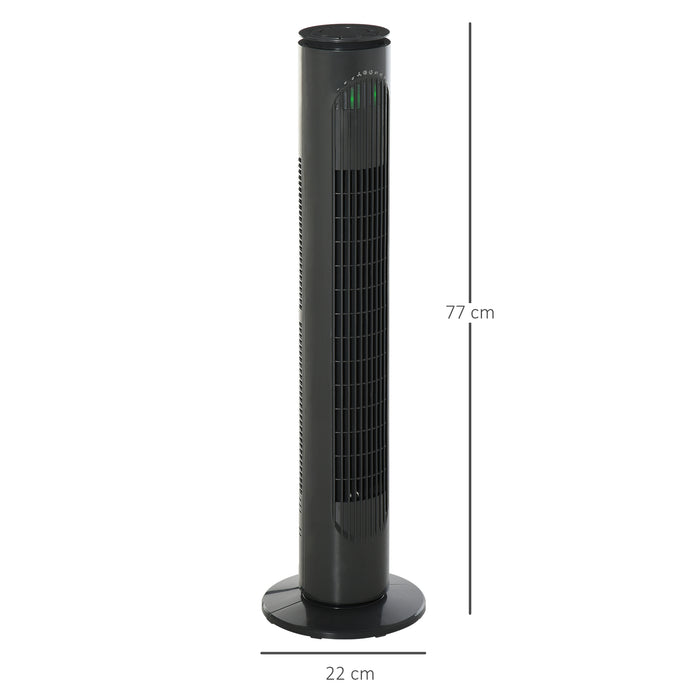 Freestanding 30-Inch Tower Fan with LED Display - 3 Speed Settings, 70° Oscillation, 10-Hour Timer, 3 Modes - Includes 5M Remote Control for Convenient Cooling