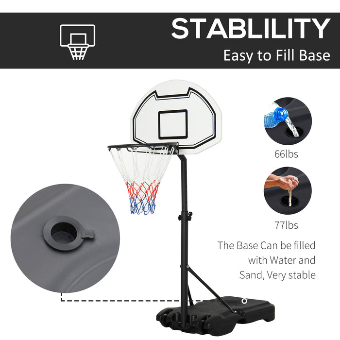 Adjustable Basketball Stand 94-123cm - Poolside Height-Flexible Hoop for All Ages - Ideal for Kids and Adults Recreational Play