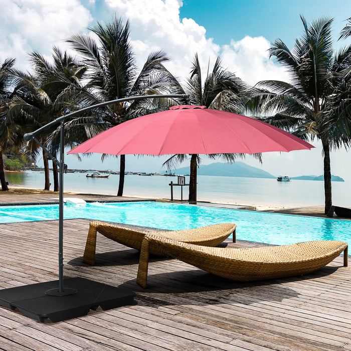 Parasol Base Weights, Set of 4 - Sand-Fillable Umbrella Bases for Banana Hanging & Cantilever Parasols, Supports Up to 80kg - Ideal for Outdoor Patio Stability & Wind Resistance