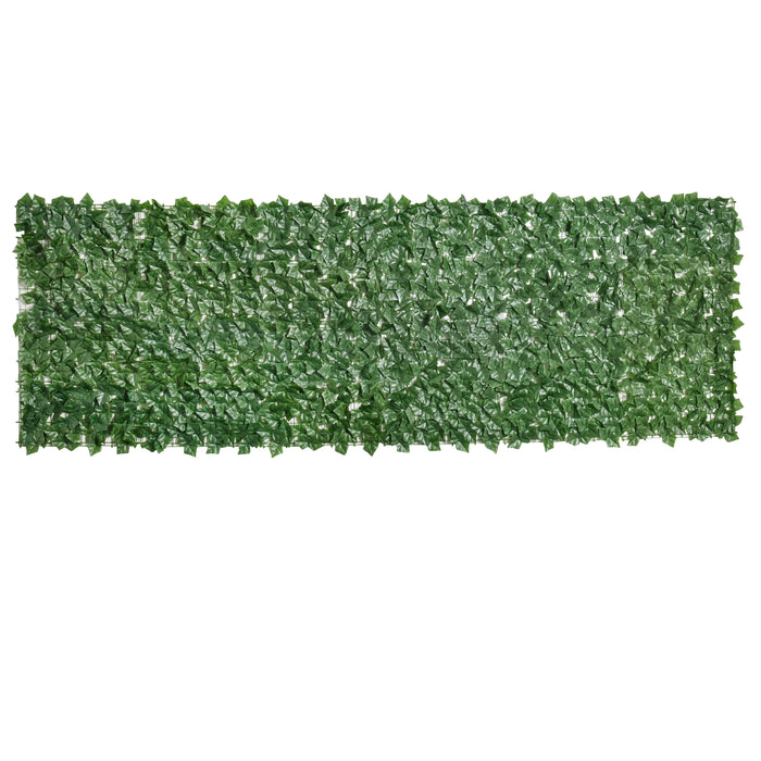 Artificial Leaf Hedge Screen - 3-Meter Long by 1-Meter Tall Decorative Faux Hedging - Enhances Privacy for Gardens, Outdoor Spaces, and Indoor Ambiance