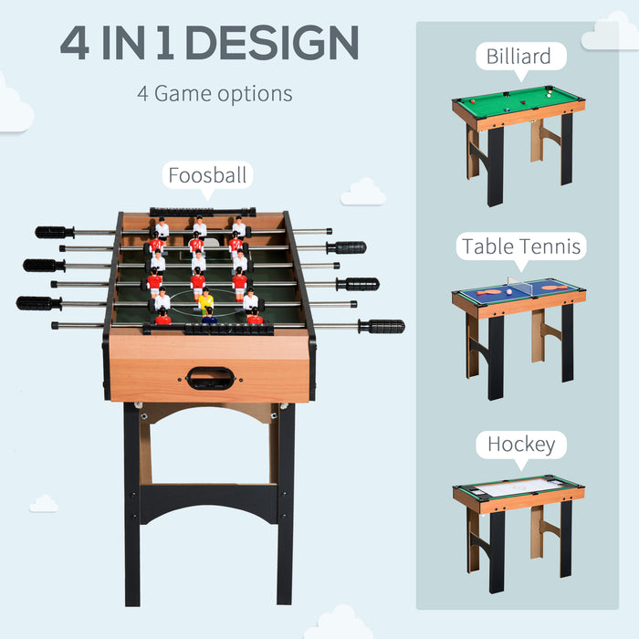 4-in-1 Multi-Function Gaming Table - 87x43x73cm, Interchangeable Surfaces, Vibrant Colors - Versatile Entertainment for Family Game Nights