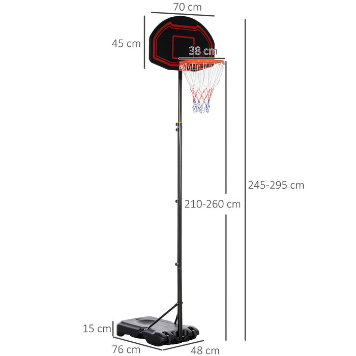 Adjustable Basketball Hoop Stand with Mobility - Wheeled Design & Heavy-Duty Stability - Ideal for Home & Recreational Use