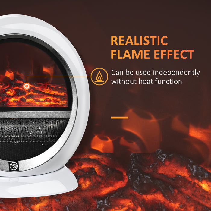 Electric Fireplace Heater with Realistic Flames - 1500W Free Standing & Rotatable Head Design, Overheat Protection - Cozy Indoor Heating Solution for Home Use