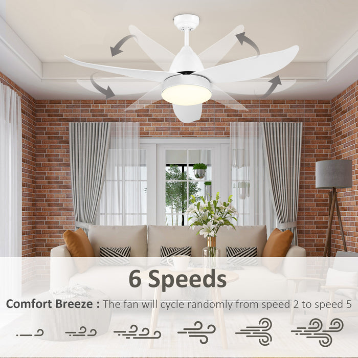 3-Blade Modern Ceiling Fan with LED Lights - Reversible Indoor Fan with Remote, White Finish - Perfect for Bedrooms & Living Rooms