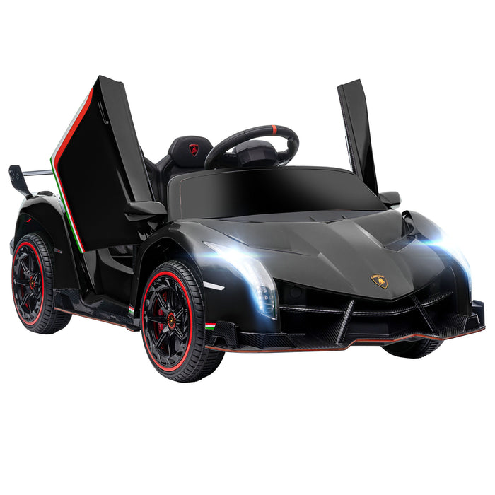 Lamborghini Veneno 12V Ride-On - Children's Electric Sports Car with Bluetooth and Remote - Portable Battery-Powered Toy Vehicle for Ages 3-6