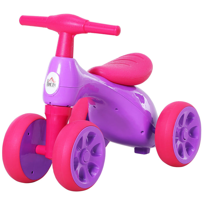 Kids' Balance Training Walker - Ride-On Toy with Non-Slip Rubber Wheels, Purple - Ideal for Toddlers Learning to Walk