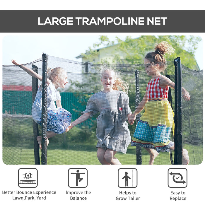 8ft Trampoline Safety Net - Durable Enclosure Mesh, Outdoor Jumping Protection - Ideal for Family Backyard Fun