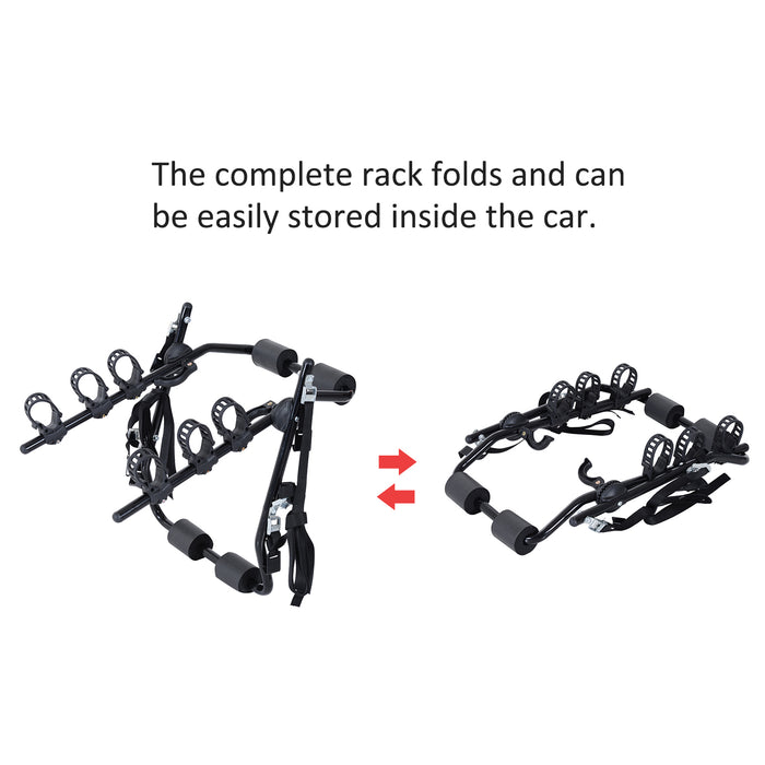 Bike Rack Carrier for 3 Bicycles - Durable Black Mount for Vehicle Transport - Ideal for Road Trip Enthusiasts and Outdoor Cyclists