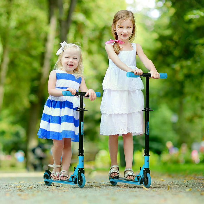 Kids Foldable Scooter with Adjustable Height - Sturdy Aluminium Kick Scooter with Brake - Perfect for Boys and Girls Aged 3-8 Years