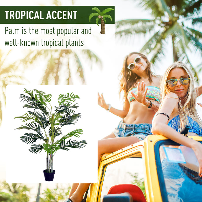 Artificial Palm Tree - 150cm Decorative Faux Greenery with Lush Leaves - Tropical Ambience for Home or Office Decor