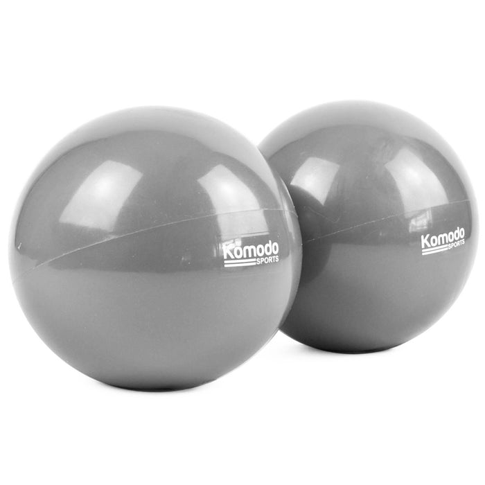 Weighted Toning Exercise Balls in Grey - Dual 0.5kg Set for Fitness Training - Ideal for Strength Building & Physical Therapy