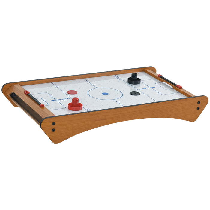 Mini Air Hockey Tabletop Game - Includes 2 Pucks, Pushers, Fan, Scoreboard Markings - Portable Entertainment for Family, Kids & Adults, Age 8+