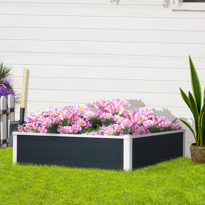 Garden Raised Bed Planter - Outdoor Patio Grow Containers for Plant, Flower & Vegetable Cultivation - Durable PP Material, 120 x 90 x 30 cm, Home Gardening Solution