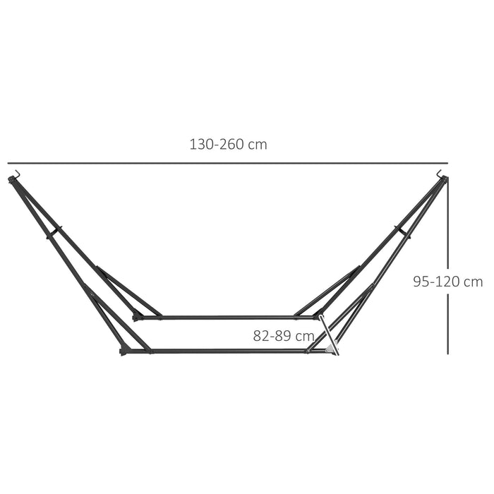 Foldable & Portable Hammock Stand - 2 in 1 Hammock and Chair Stand with Durable Metal Frame - Ideal for Outdoor Relaxation, Supports up to 120kg