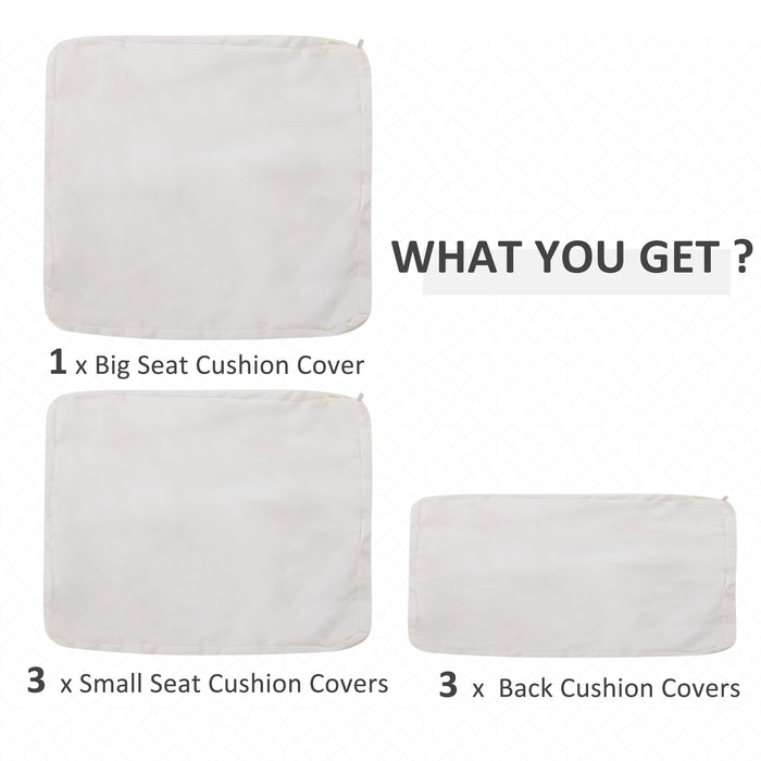 Rattan Furniture 7-Piece Cushion Cover Set - Durable & Stylish Replacement Covers - Ideal for Patio and Outdoor Seating Refresh