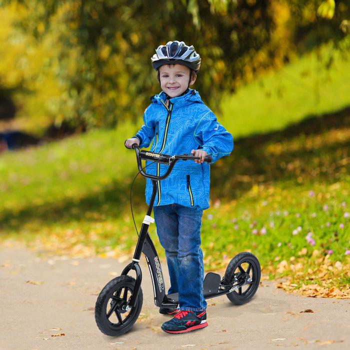 12" Tyres Scooter - Black Compact City Ride - Perfect for Urban Commuters and Quick Trips