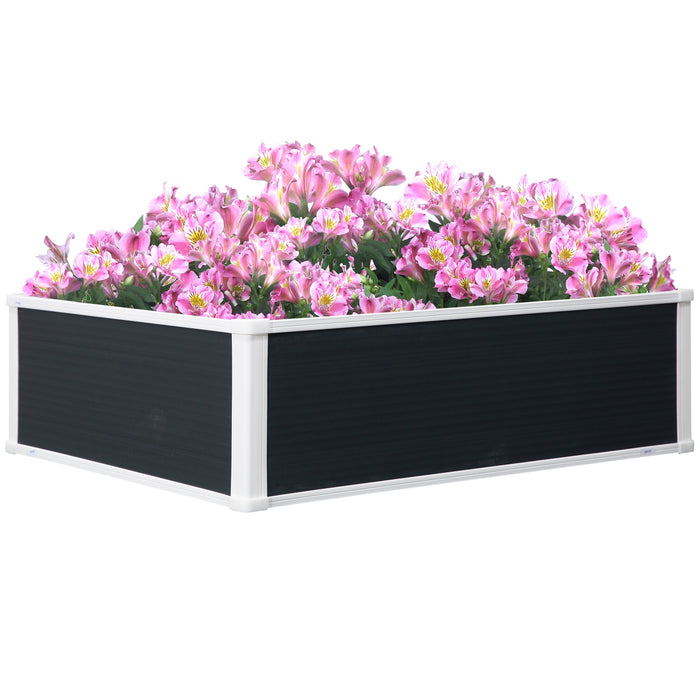 Raised Garden Bed Planter - Durable PP Outdoor Grow Container for Plants, Flowers, Vegetables - Ideal for Patio Gardening, 100x80x30cm