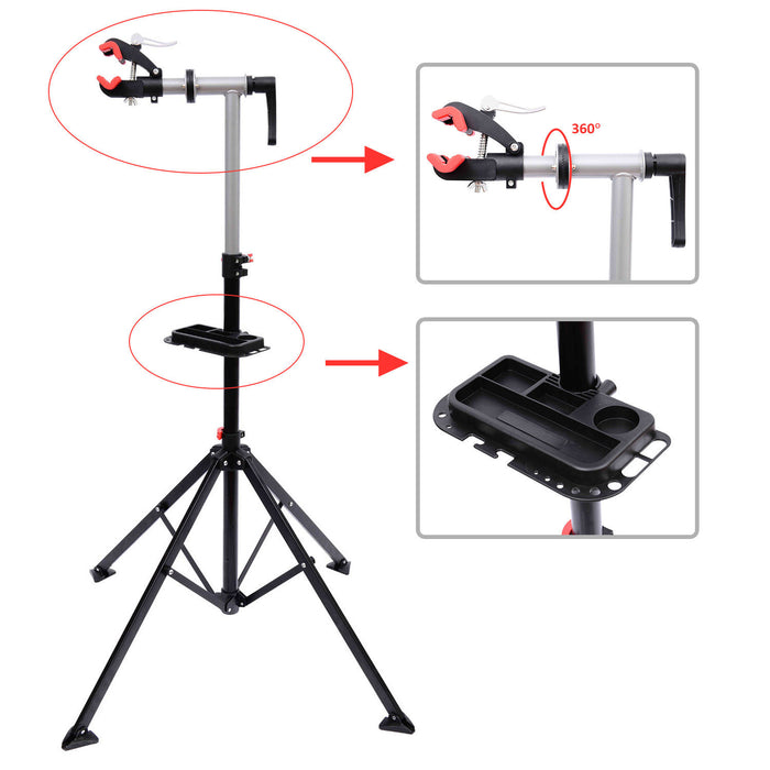 BikeHand YC-100BH - Folding Bicycle Repair Stand - Convenient Cycling Maintenance & Display Rack for Enthusiasts and Professionals