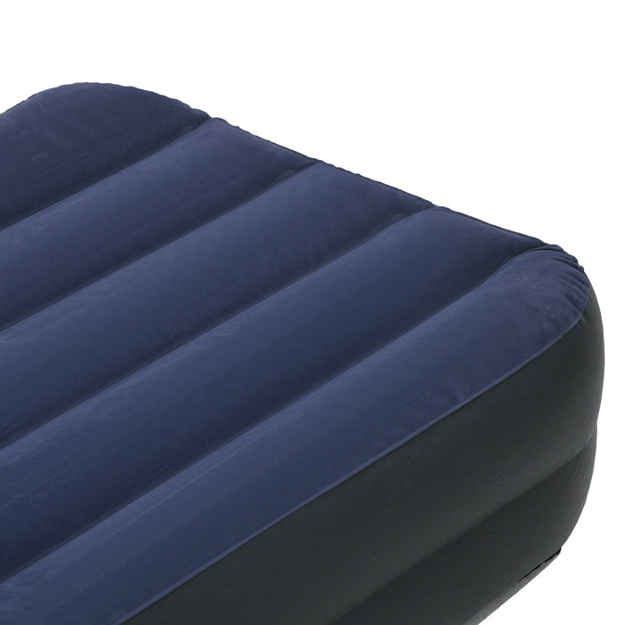 Inflatable Single Air Mattress - Built-in Electric Pump and Portable Design - Ideal for Camping and Overnight Guests