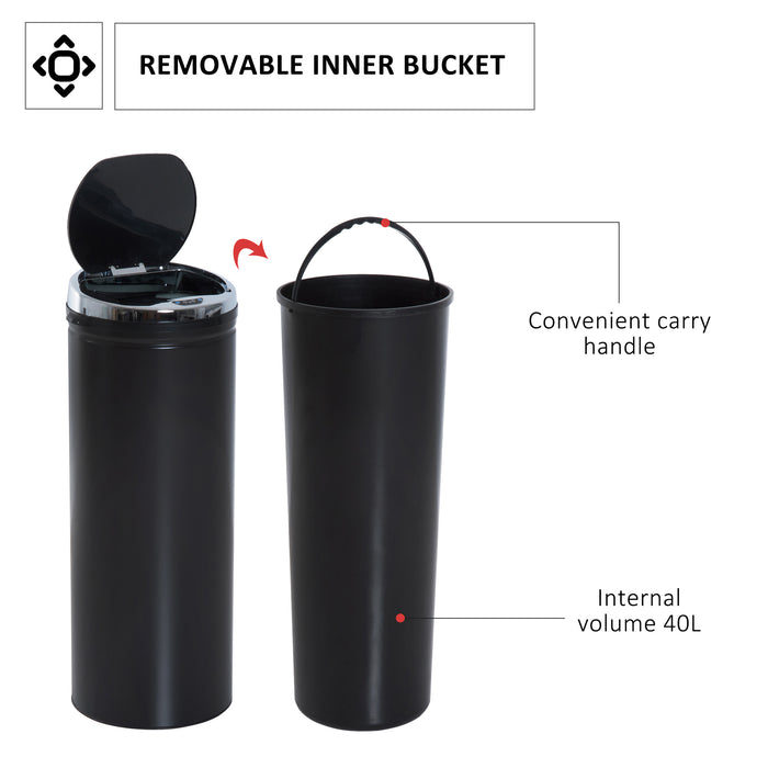 Stainless Steel 50L Sensor Garbage Bin with Inner Bucket - Touchless Waste Disposal Solution - Ideal for Home and Office Use