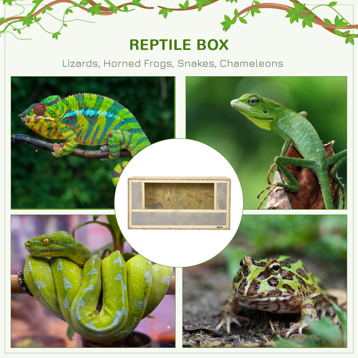 Climbing Pet Reptile Terrarium - Breathable Mesh Vivarium with Sliding Doors - Ideal Habitat for Lizards and Climbing Reptiles