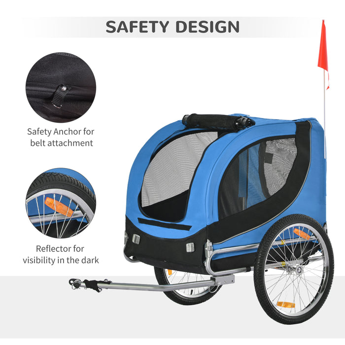 Folding Bicycle Dog Trailer with Removable Cover - Sturdy Pet Transport Solution - Ideal for Active Pet Owners and Cyclists