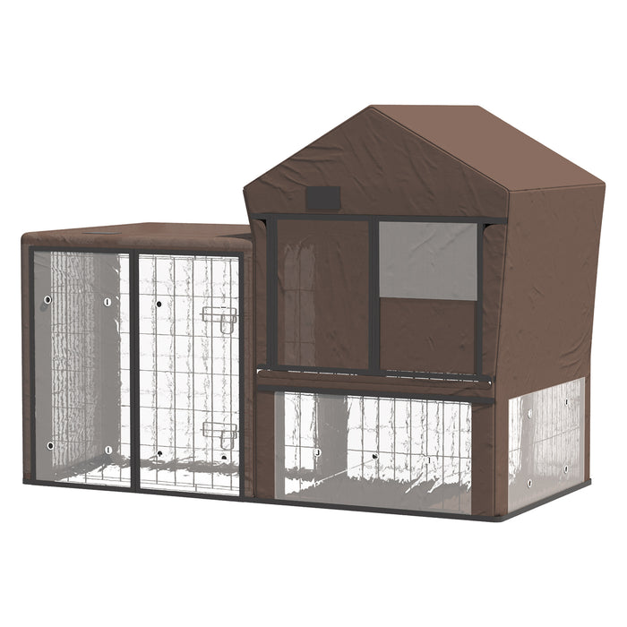 Water-Resistant Rabbit Hutch Cover - Durable Cage Protector for Small Pets, Breathable Design - Ideal for Guinea Pig and Bunny Security