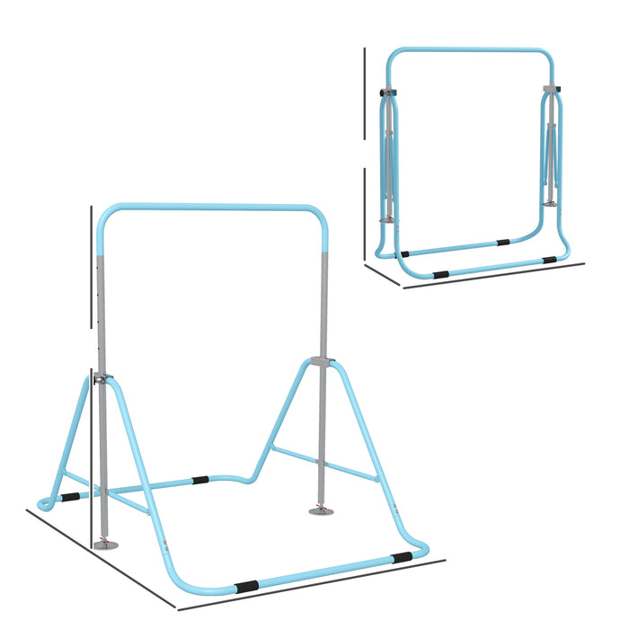 Foldable Children’s Gymnastics Bar with Adjustable Height - Sturdy Horizontal Bar for Home - Perfect for Young Gymnasts and Beginners