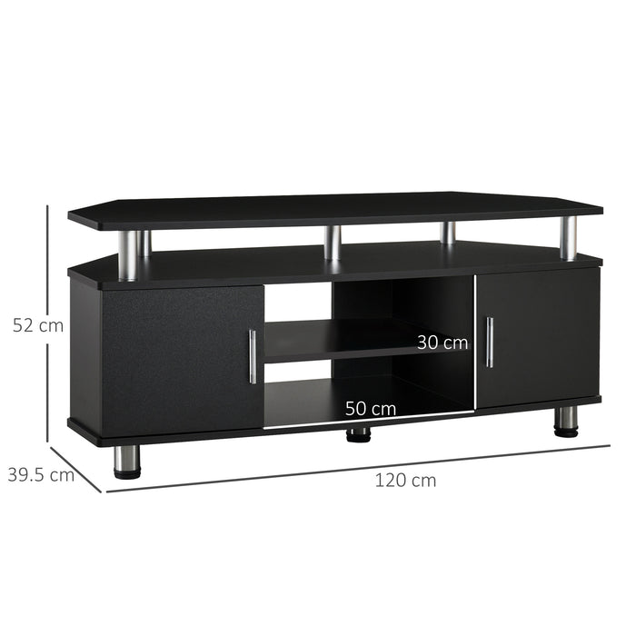 Entertainment Cabinet for 55 Inch TVs - Living Room Media Center with Shelves and Cupboards - Stylish Storage Solution for Home Entertainment System