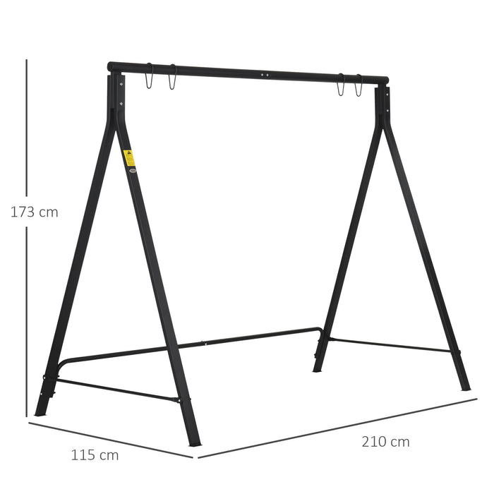 Heavy Duty Metal Porch Swing Stand - 240kg Capacity Hanging Chair Frame for Outdoor Use - Ideal for Garden, Patio, Lawn & Playground