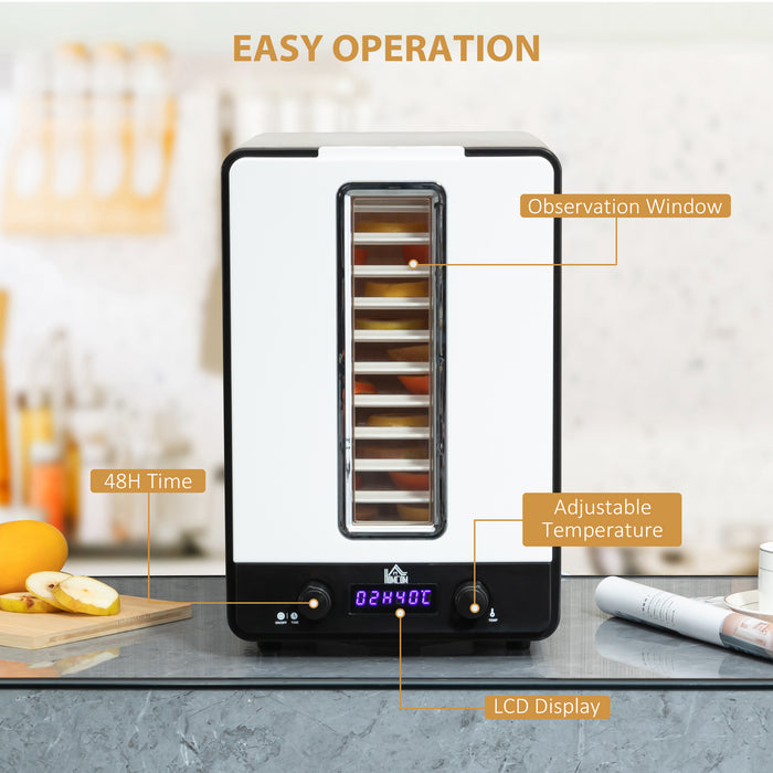 550W 11-Tier Food Dehydrator - Adjustable Temperature & Timer, LCD Display - Ideal for Drying Fruits, Meats & Vegetables