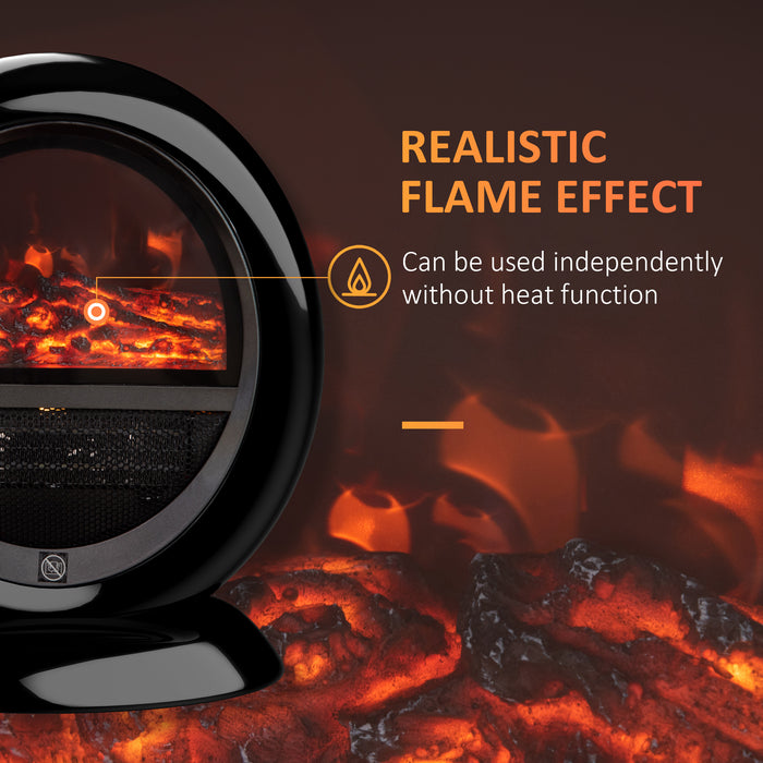 Electric Fireplace Heater with Realistic Flames - 1500W Free Standing Unit, Overheat Protection & Adjustable Head - Cozy Heating Solution for Home Use