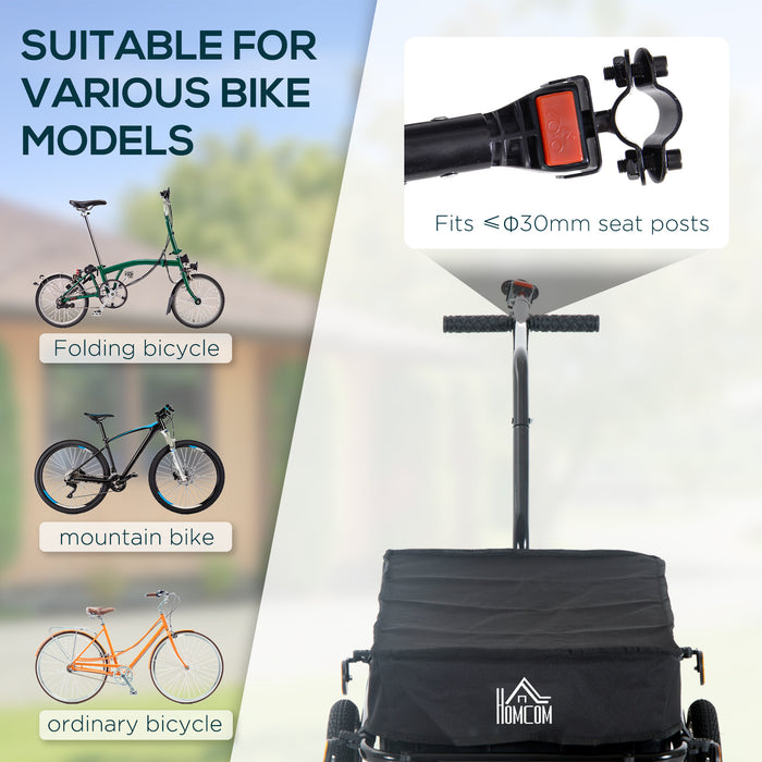 Bike Trailer and Jogger Combo - Versatile Luggage and Cargo Storage Solution with Towing Bar - Ideal for Active Parents and Outdoor Enthusiasts