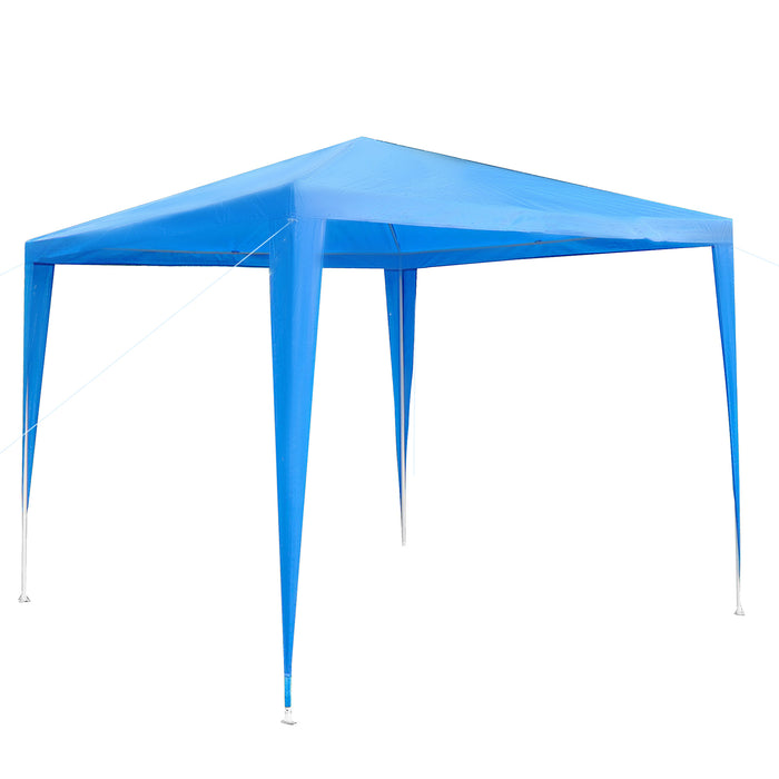 Garden Gazebo Marquee 2.7m x 2.7m - Blue Party Tent with Wedding Canopy for Outdoor Events - Ideal Shelter for Gatherings and Celebrations