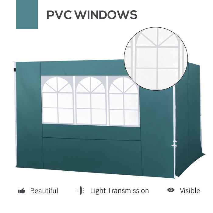 3M Gazebo - Interchangeable Green Sidewall for Outdoor Shelter - Enhances Privacy and Protection for Events