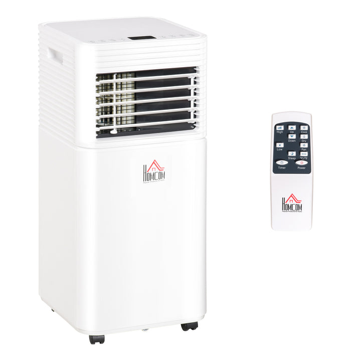 7000 BTU 4-in-1 Air Conditioner - Compact Portable Cooling, Dehumidifying, Ventilating w/ Fan, Remote, LED Display - 24H Timer & Auto Shut-Off for Small Rooms & Offices